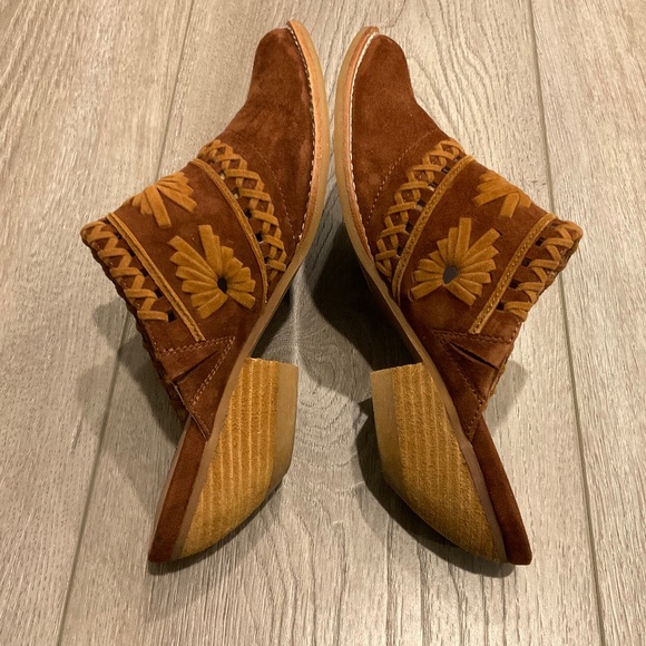 JEFFREY CAMPBELL Shoes Billy Brown Suede Pointed Toe Western Mule 7.5 - Picture 5 of 9